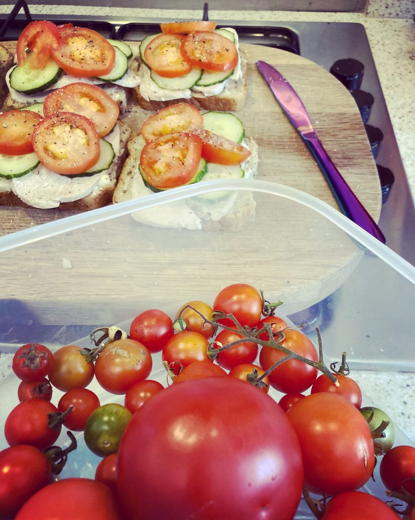 Ripe tomatoes and our freshly made sandwiches