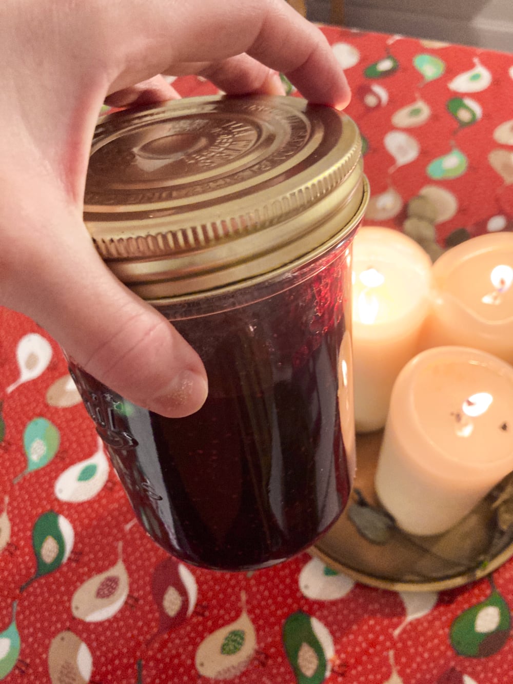 Cranberry Sauce jarred and ready to serve