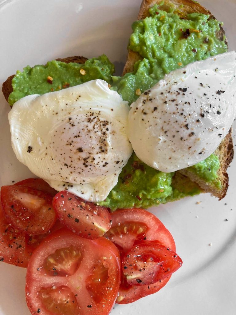 Easy guacamole makes the perfect bed for perfectly poached eggs