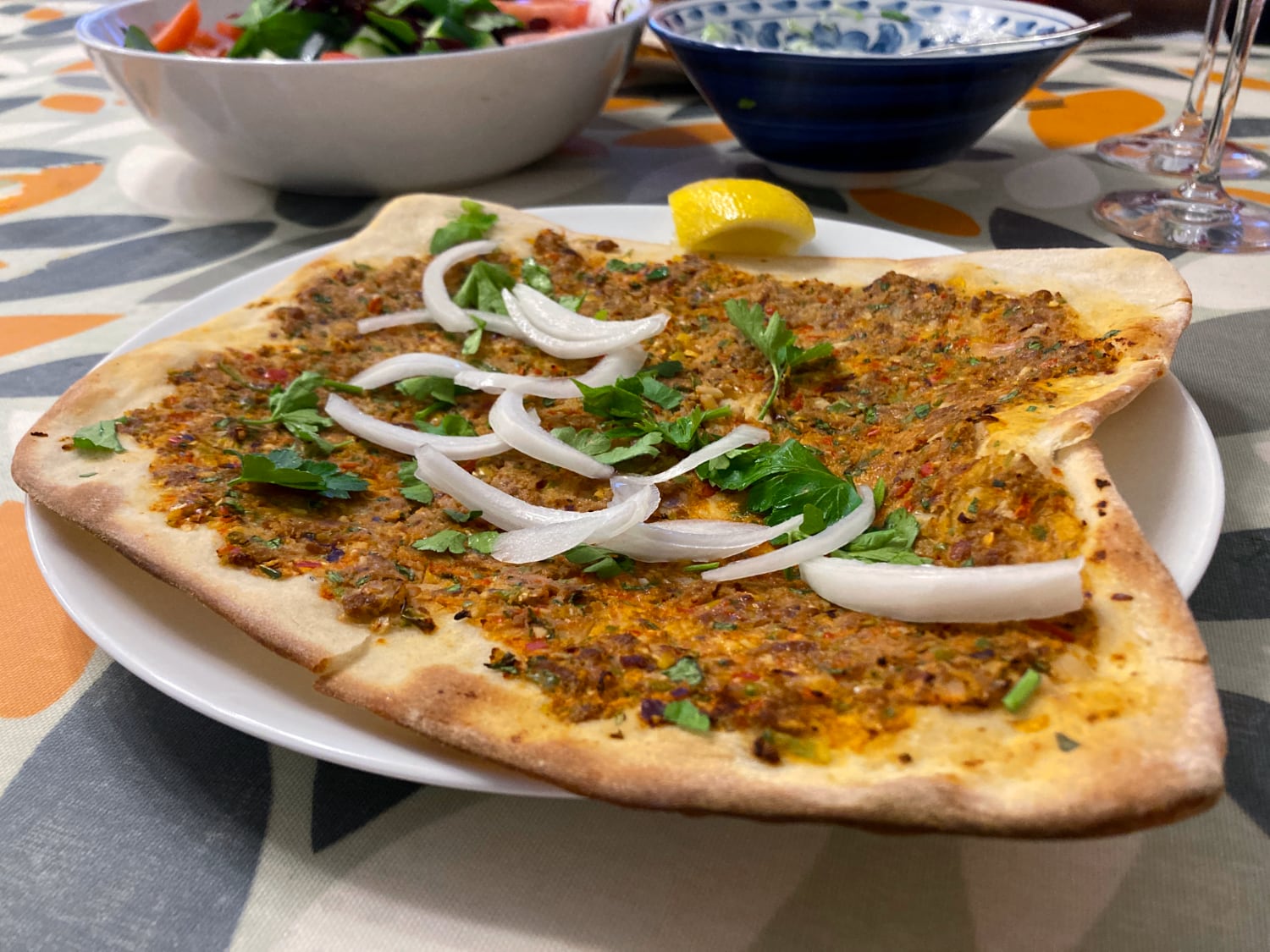 Spicy Turkish Easy Lamb Flatbread ⋆ Family Feed