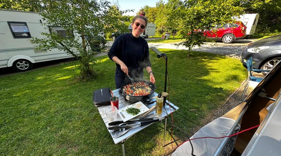chorizo and roasted pepper risotto